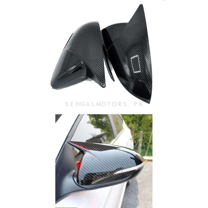 Hyundai Elantra Batman Style Carbon Fiber Side Mirror Cover - Model 2021-2024