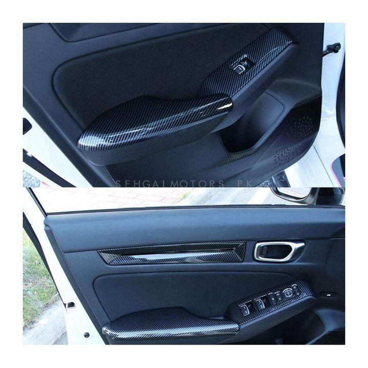 Honda Civic Inner Door Side Trims Carbon Fiber 4PC - Model 2022-2023