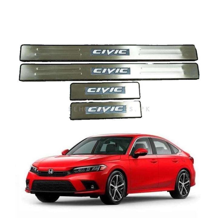 Honda Civic Metal LED Sill Plates / Skuff LED - Model 2022-2023