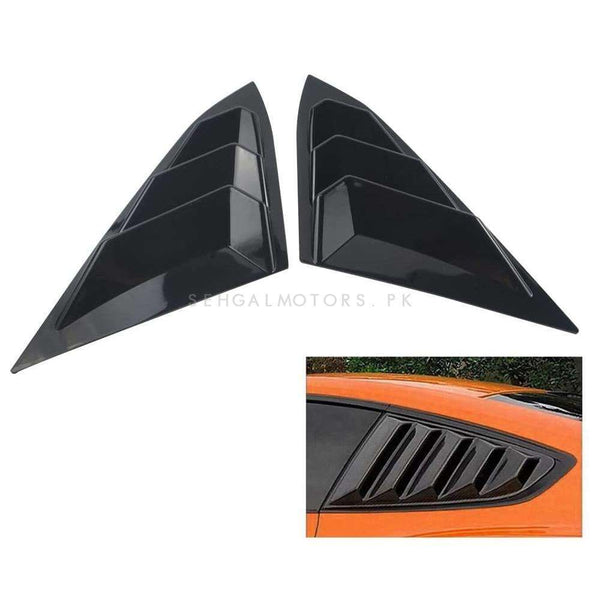 Honda Civic Quarter Glass Evo Rack Louver Vents Glossy Black 2 Pcs - Model 2022-2024