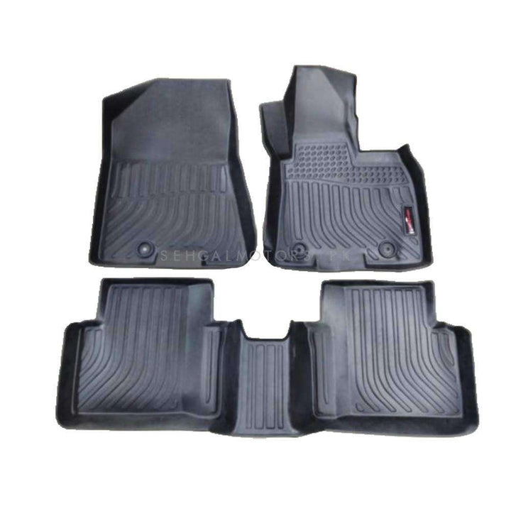 KIA Sportage TPR 5D Custom Floor Mat Black 4 Pcs - Model 2019-2024