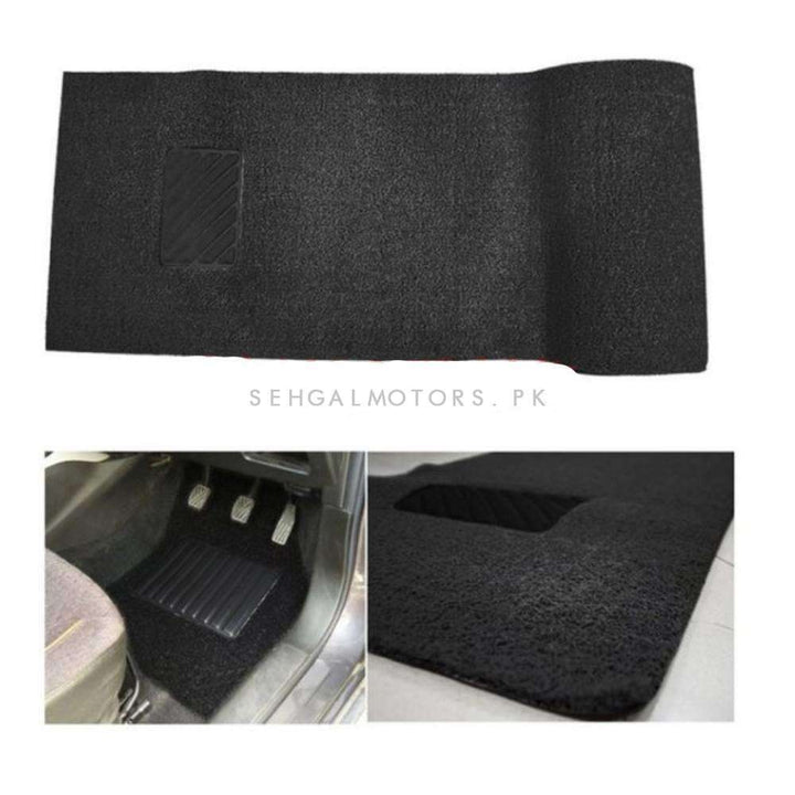 Universal Fur Grass Floor Mat Roll Adjustable Customisable Black