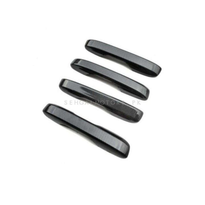 Honda Civic Door Handles Covers With Inner Bowl Carbon Fiber 8 Pcs - Model 2022-2023