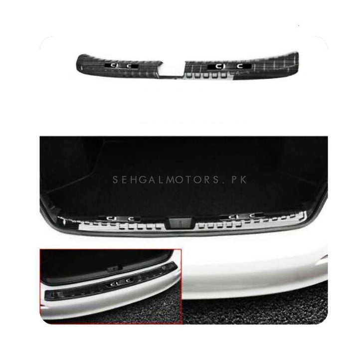 Honda Civic Trunk Outer Bumper Protector Glossy Black - Model 2022-2024