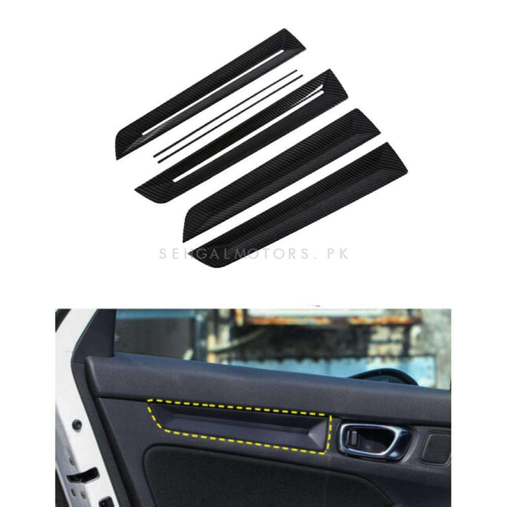 Honda Civic Inner Handle Trims Black 6PC - Model 2022-2024