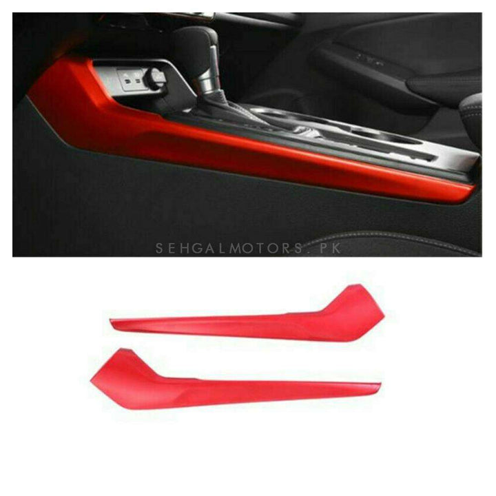 Honda Civic Gear Panel Trim Red 2PC - Model 2022-2024