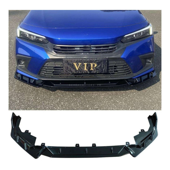 Honda Civic Front Splitter Batman Style Unpainted - Model 2022-2024