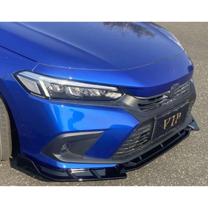 Honda Civic Front Splitter Batman Style Unpainted - Model 2022-2024