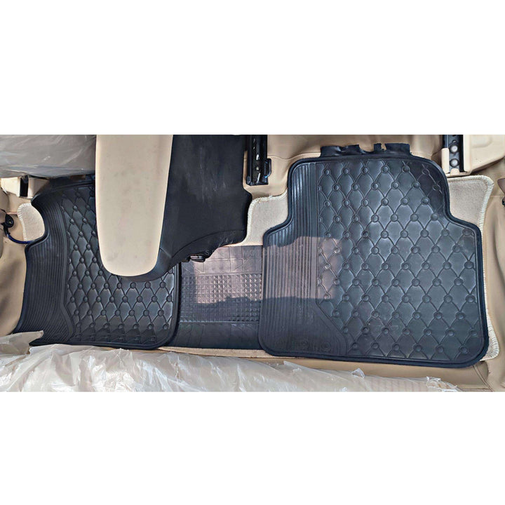 Lexus Universal PVC Rubber Floor Mat Black Red Mix Design 5 Pcs