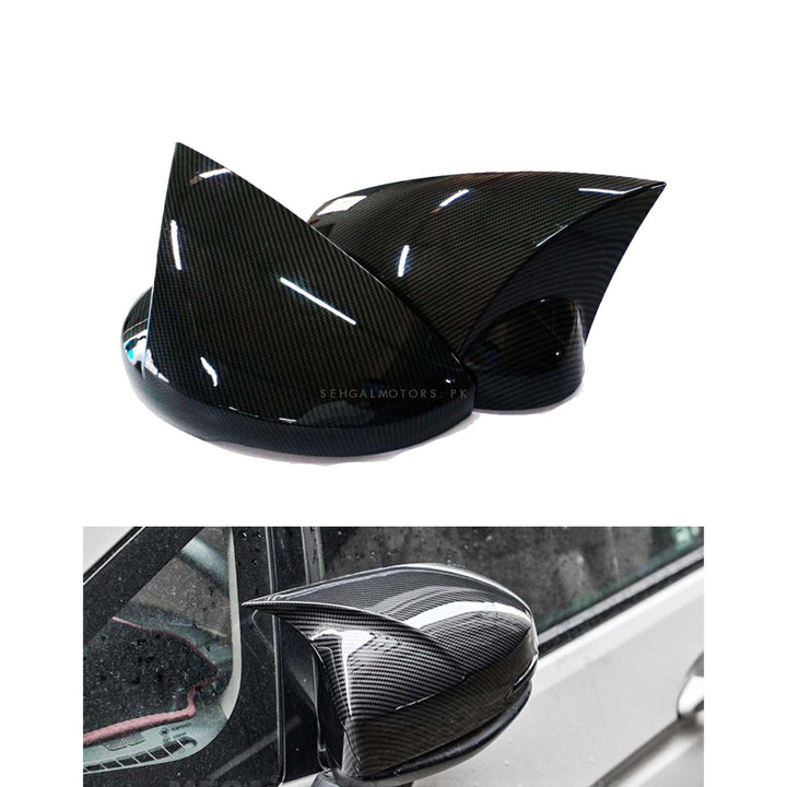 Honda Civic Side Mirror Cover Carbon Fiber Batman Style - Model 2022-2024