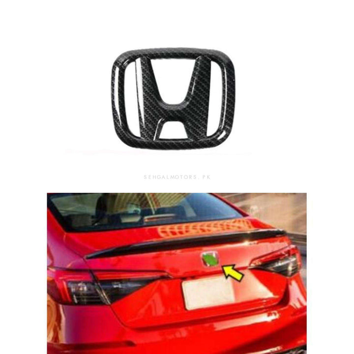 Honda Civic Rear Logo Carbon Fiber - Model 2022-2024