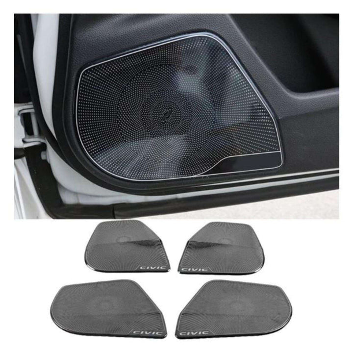 Honda Civic Door Speakers Covers Carbon Fiber - Model 2022-2024