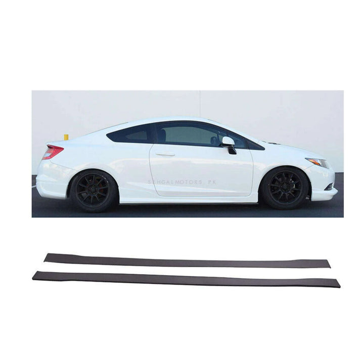 Honda Civic Side Sikirts Matte Black - Model 2022-2024