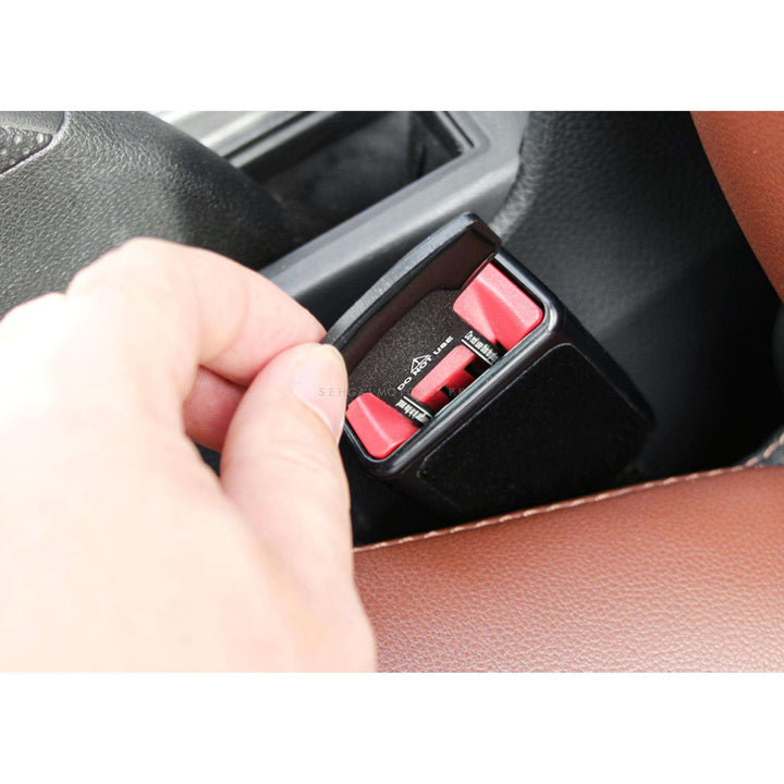 Honda Mini Metal Seat Belt Clip Black - Pair