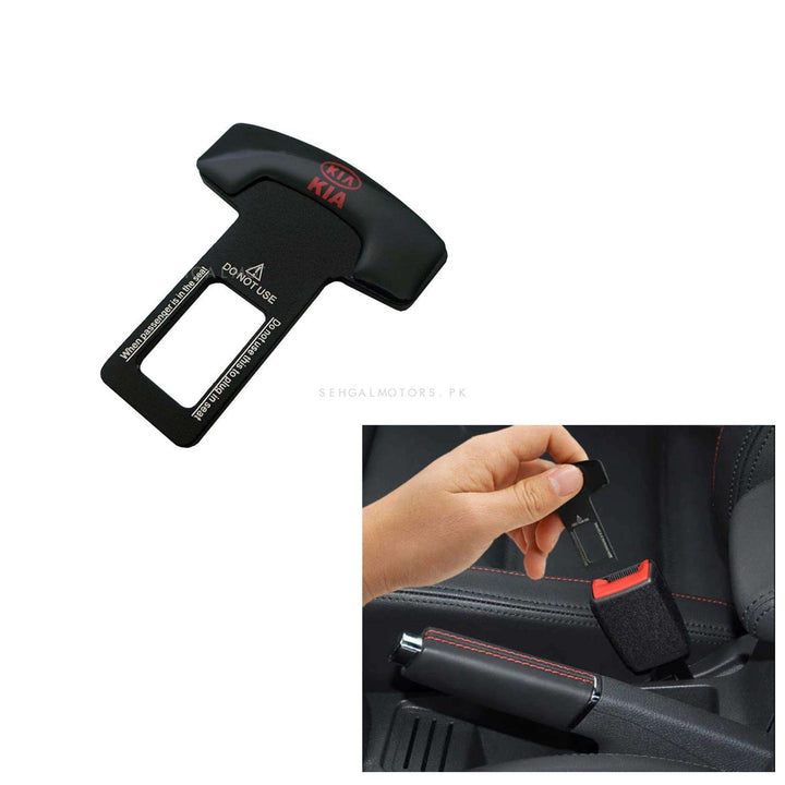 KIA Sportage Mini Metal Seat Belt Clip Black - Pair