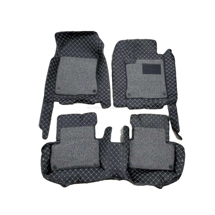 Honda Civic 9D Floor Mats Mix Thread Black and Grey 3 Pcs - Model 2016-2024