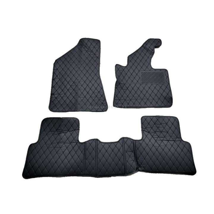 Hyundai Tucson 7D Eco Floor Mat Black Stitched Multi Color Thread 3 Pcs - Model 2020-2024