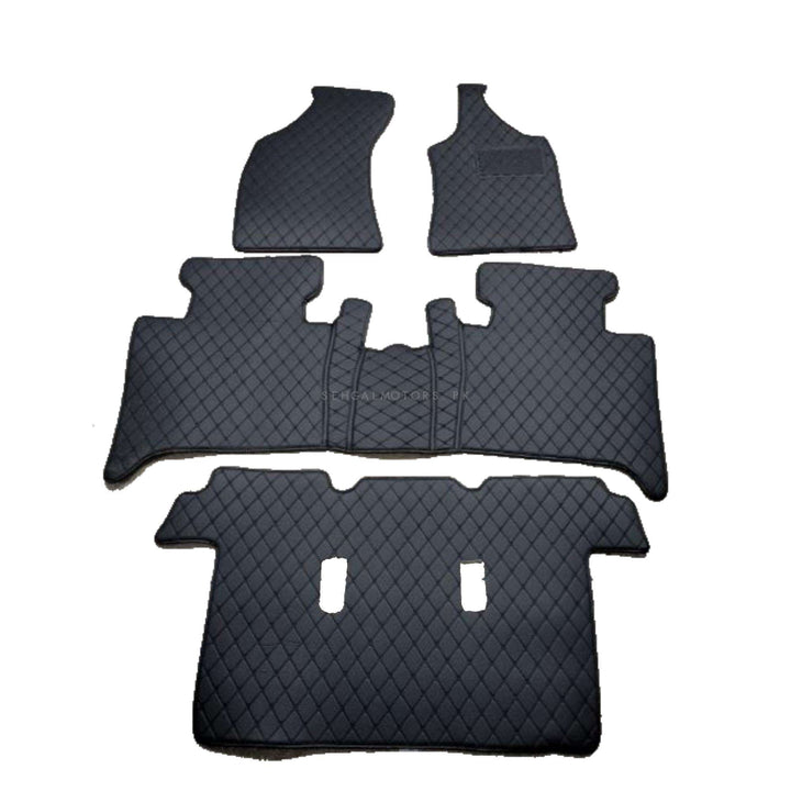 Toyota Fortuner 7D Eco Floor Mats Black Stitched Multi Color Thread 4 Pcs - Model 2016-2021