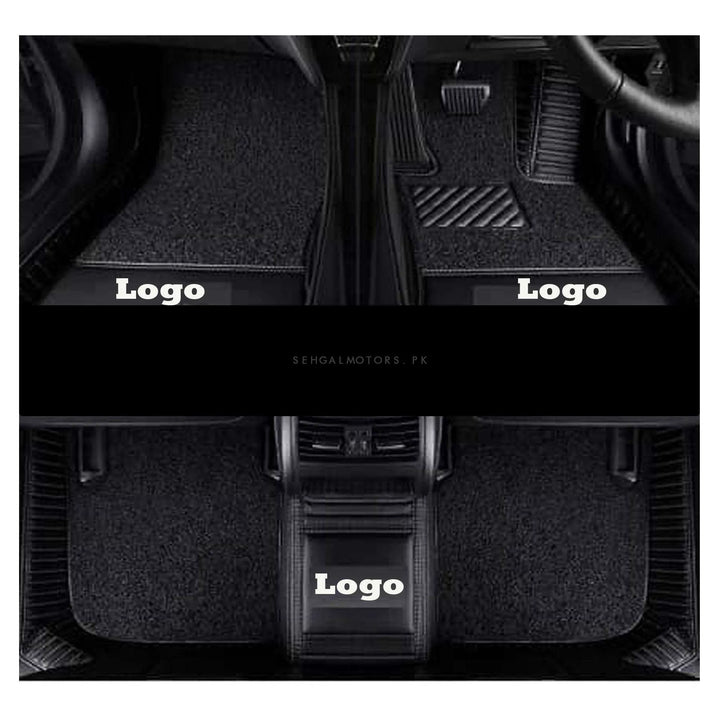 Toyota Hilux Revo/Rocco 10D Lining Floor Mats Mix Thread Black With Black Grass 3 Pcs