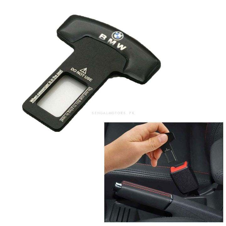 BMW Mini Metal Seat Belt Clip Black - Pair