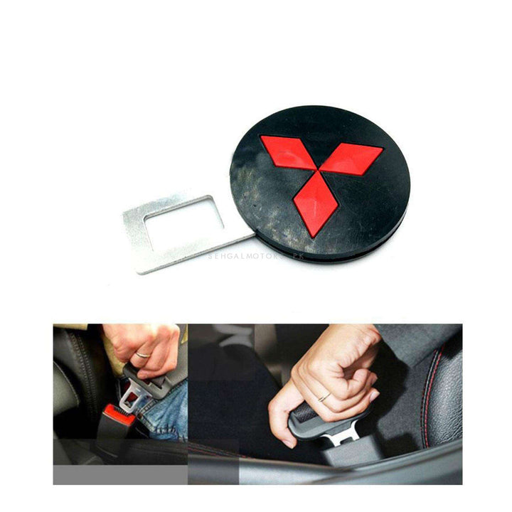 Mitsubishi Logo Seat Belt Clip - Black