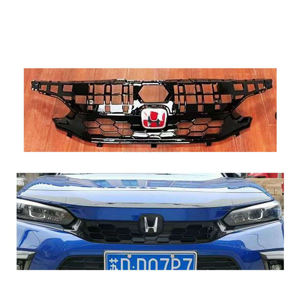 Honda Civic Type R Grille Black Honey Comb Style With Logo - Model 2022-2024