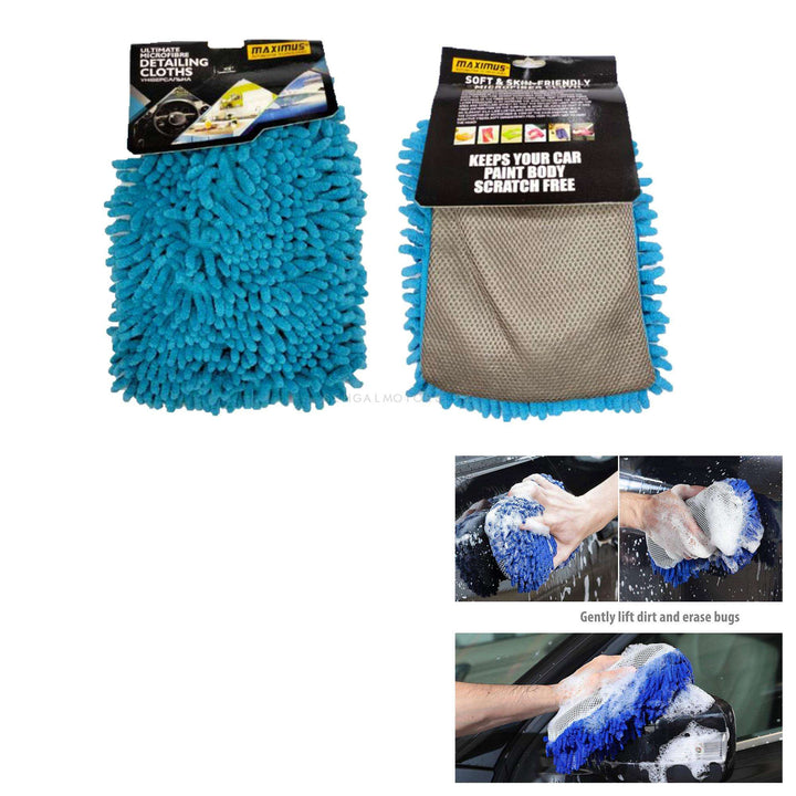 Maximus Microfiber Wash Mitt 2 in 1 Mesh Pad & Microfiber Noodles MFC-23