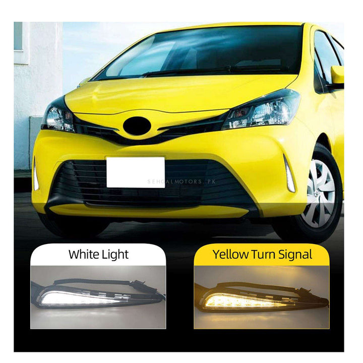 Toyota Vitz DLAA LED Fog Lights DRL TY110--L2LED - Model 2015-2017