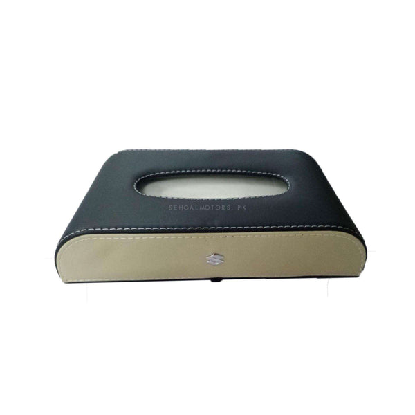 Suzuki Logo Car Tissue Holder Case Box 5CM Black Beige