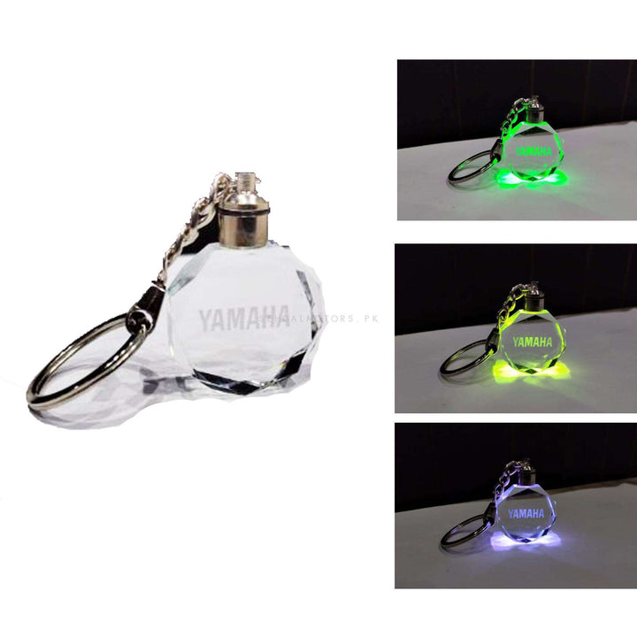 Yamaha Logo LED Crystal Key Chain Ring