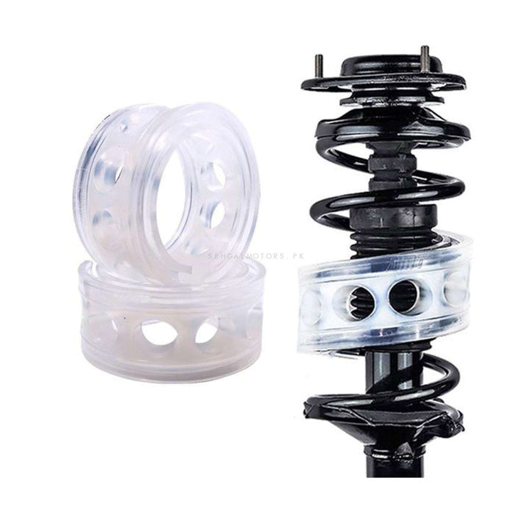 White Car Rubber Shock Absorber Spring Bumper - A