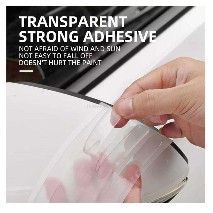 Audi Door Handle Bowl Silicon Transparent Stickers Anti Collision Protection Strip - 8PC