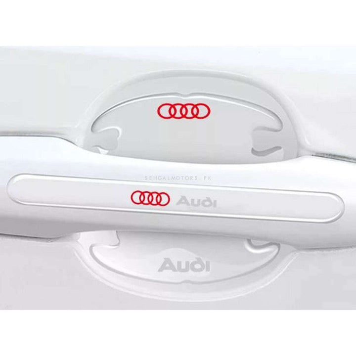 Audi Door Handle Bowl Silicon Transparent Stickers Anti Collision Protection Strip - 8PC