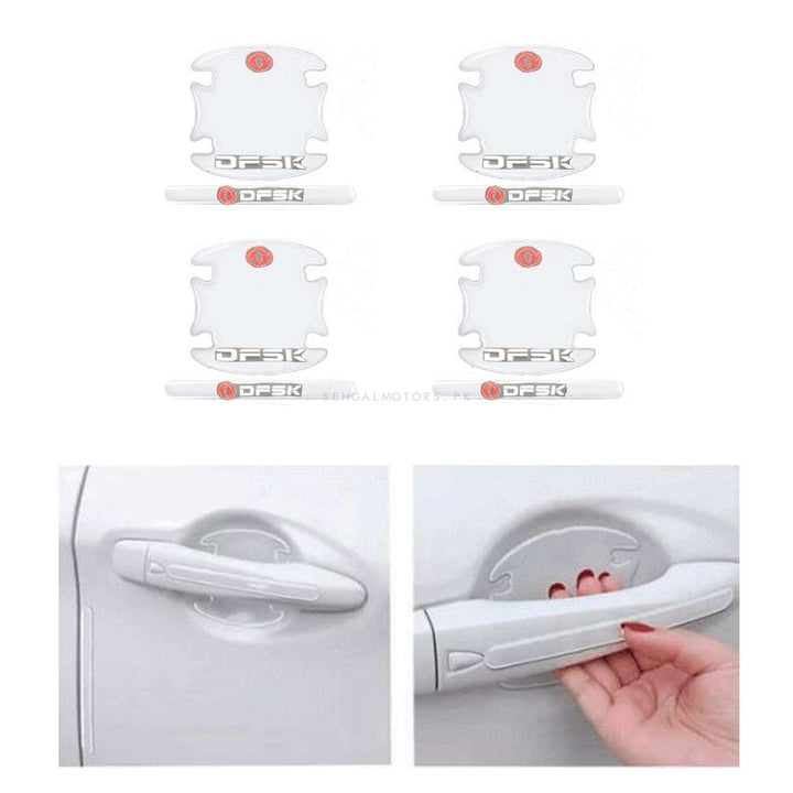 DFSK Door Handle Bowl Silicon Transparent Stickers Anti Collision Protection Strip - 8PC