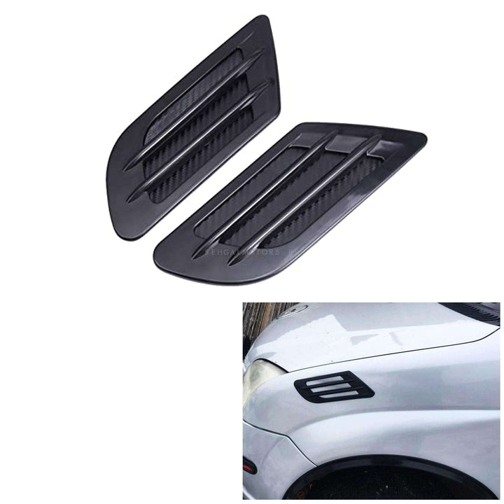 Car Universal Side Air Flow Fender Vents Carbon Fiber