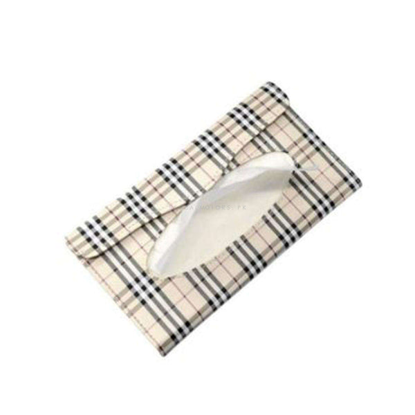 Car Sunvisor Tissue Box Slim Burberry Style