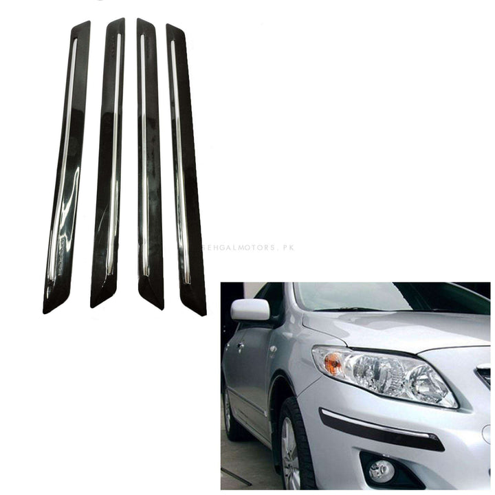 Slim Line Style Rubber Bumper Guard Protector Black