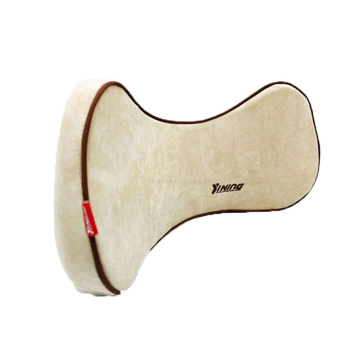 Universal Yining Travel Backrest Suede Material Pillow - Beige