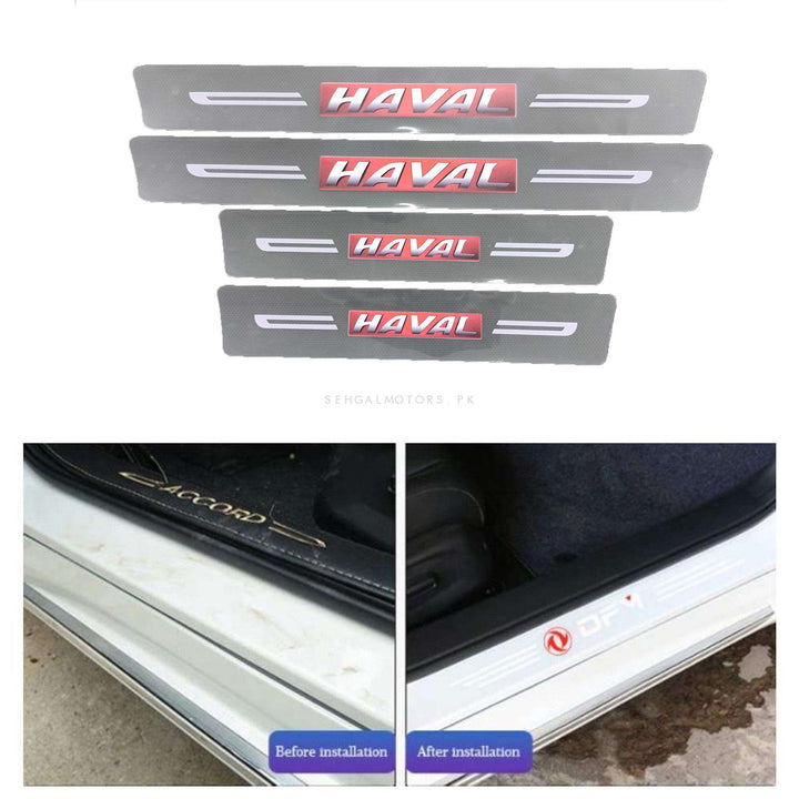 Haval Logo Door Sill Scuff Plate Protection Strips Transparent