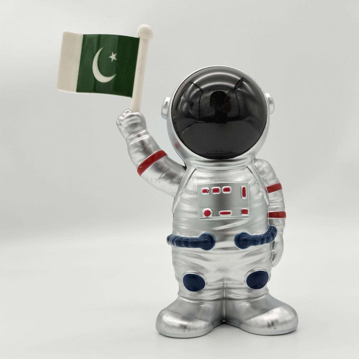 Astronaut with Pakistan Flag Sculpture Car Dashboard Multi Colour