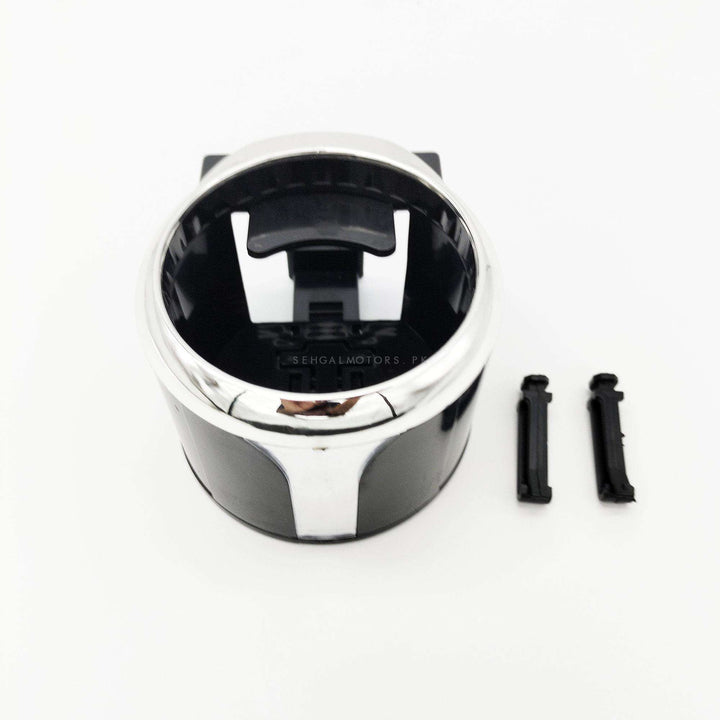 Air Outlet Car Cup Holder Black With Chrome - Style A