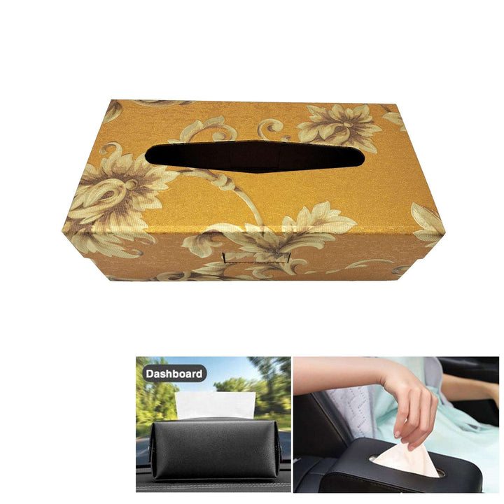 Car Tissue Box Flowers Style - Copper