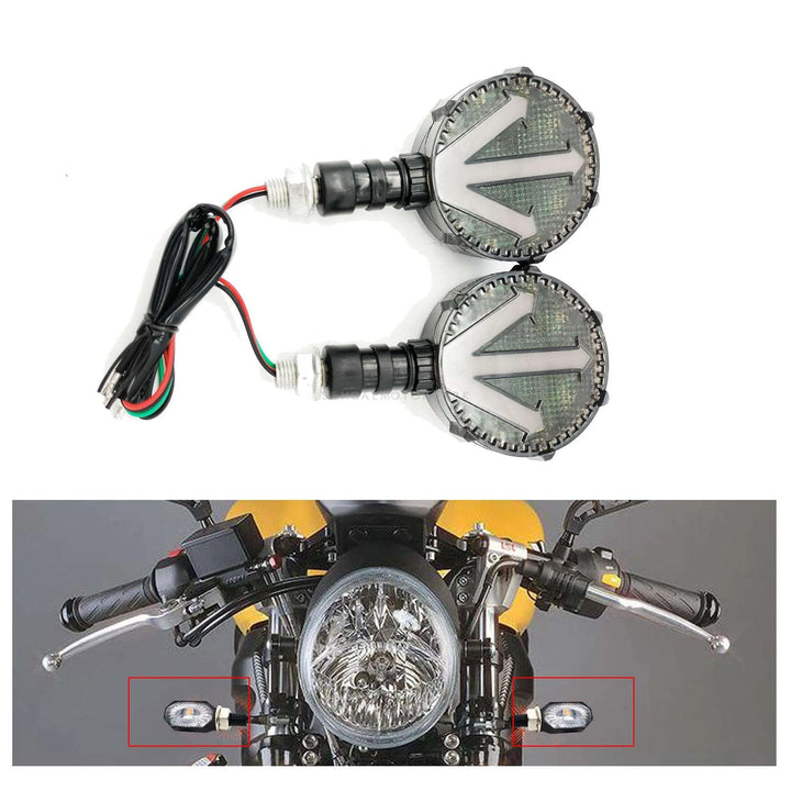 Universal Side Mirror Indicator For Bike - Smoke