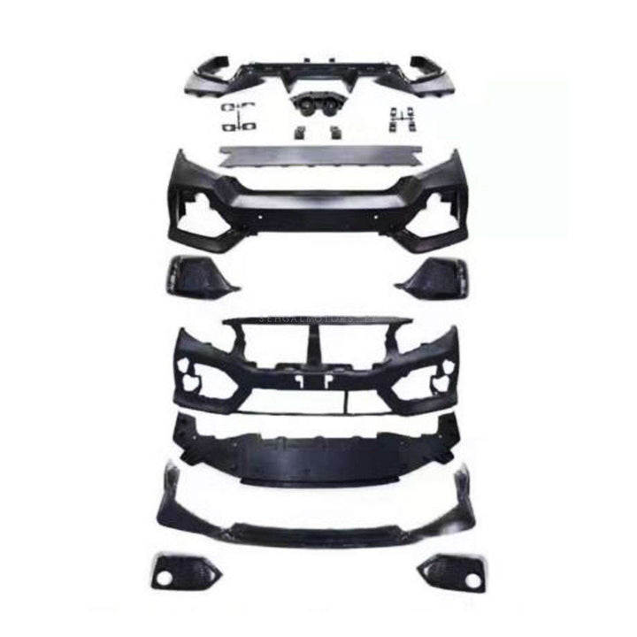 Honda Civic Body Kit Surrounded Style 2 PC - Model 2016-2021