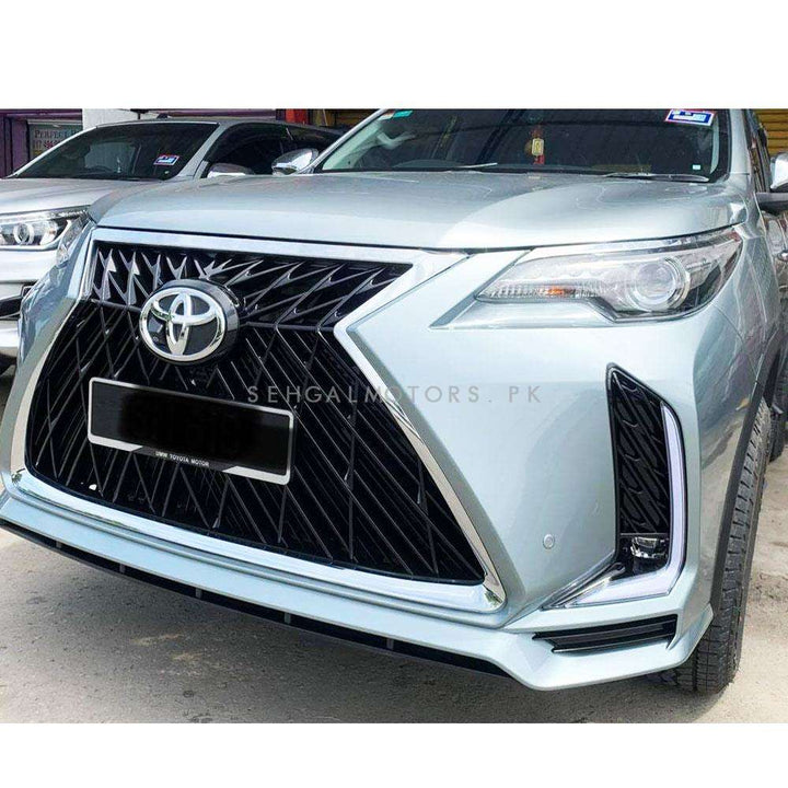 Toyota Fortuner LX570 Modified Bumper |   Without Grille And DRL - Model 2016-2021