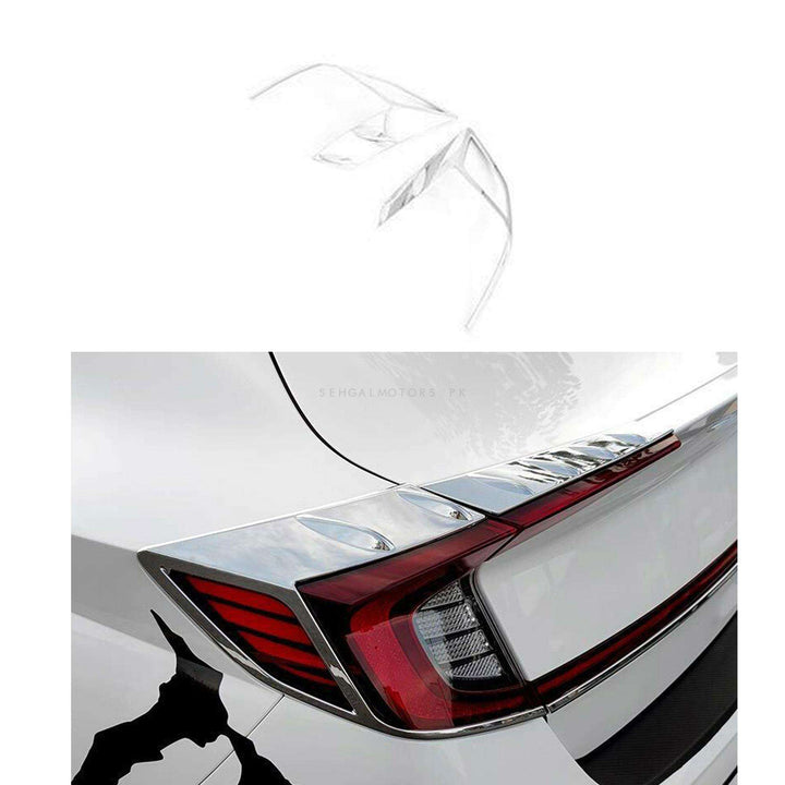 Hyundai Sonata Back Lamps Chrome Trims 2PC - Model 2021-2024