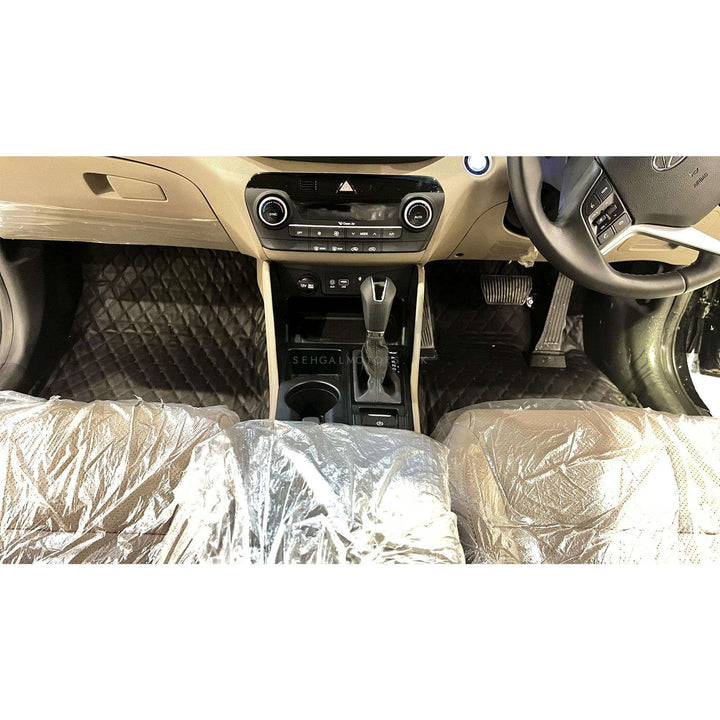 7D Black Black Floor Matting For Sedan Hatchback Cars 7FT