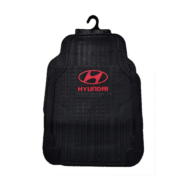 Hyundai Universal PVC Rubber Floor Mat Black Mix Design 5 Pcs