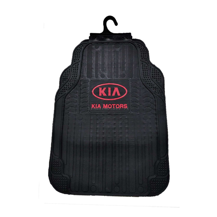 KIA Motors Universal PVC Rubber Floor Mat Black Red 5 Pcs