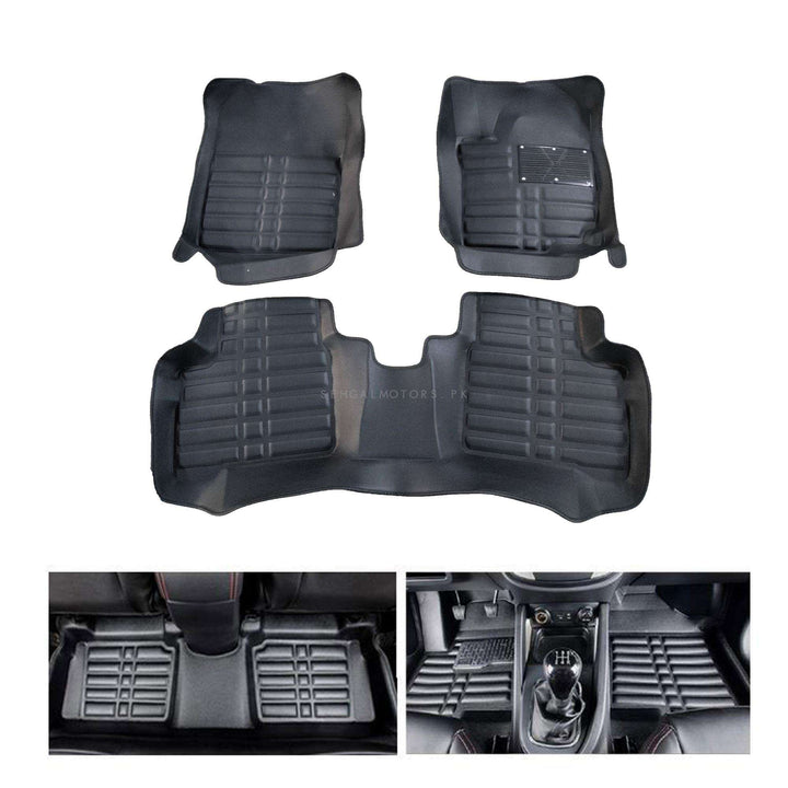 Suzuki Swift 5D Custom Floor Mat Black 3 Pcs - Model 2010-2021